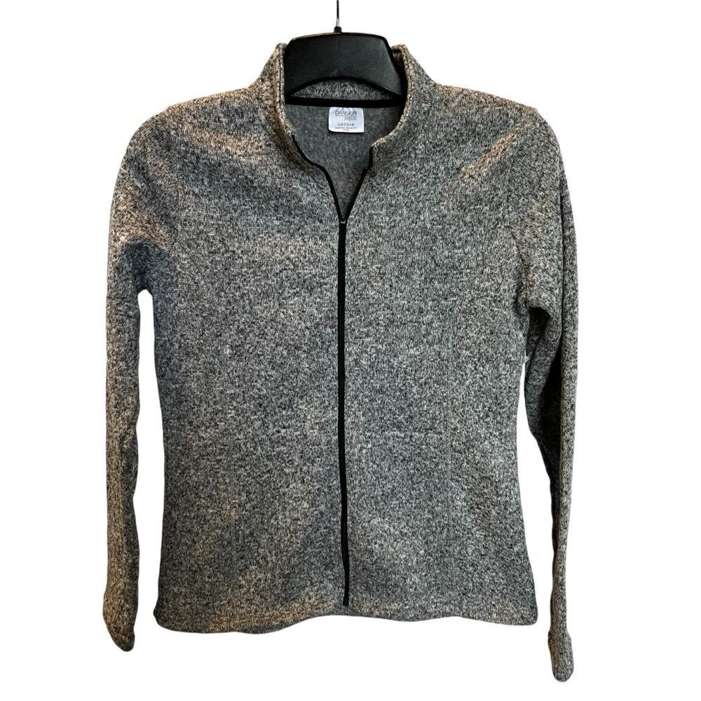 Danskin Now Women's Knit Warm Up Jacket Gray Size Large(12-14) Full zip